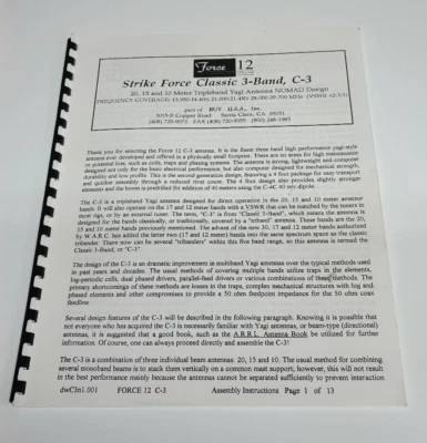 Force 12 Strike Force 3 группы C-3 антенна инструкция #141. - Изображение 1 из 4