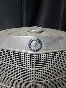 1950s 1960s MERCEDES BENZ FRONT RADIATOR HOOD GRILL With Enamel Emblem Logo - Picture 1 of 8