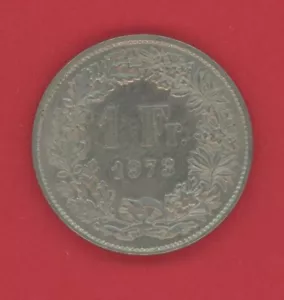 SWITZERLAND 1 FRANC 1973 KM # 24a.1 UNC LESS. - Picture 1 of 2