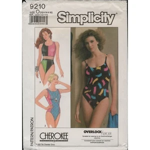 Simplicity 9210 Cherokee Maillot 1 Pc Swimsuit & Tankini Pattern Sz 12-16 Uncut - Picture 1 of 5