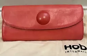 Hobo International Eden Koralle Leder Clutch Geldbörse Kleingeldbörse & Staubbeutel Neu ohne Etikett - Bild 1 von 5