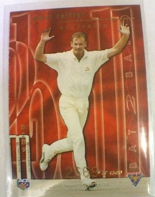 1995 Futera Cricket BAT 2 BALL JIMMY ADAMS & PAUL REIFFEL #2669/4500  - image 1 of 2