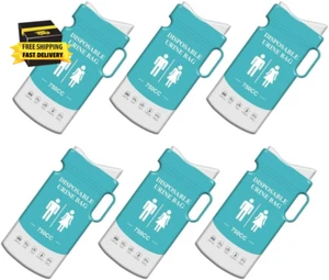 Portable Toilet - Disposable Vomiting & Urine Bags (6 Pack)- Outdoor Personal Hy - Picture 1 of 5