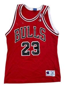 Michael Jordan Champion Chicago Bulls Mesh Jersey Men 40 EUC Medium - Picture 1 of 6