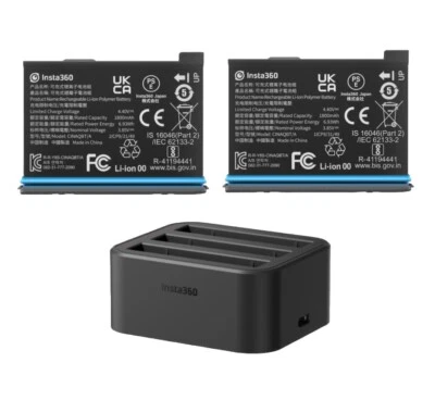 Original Insta360 X3 Dual Battery Set with Charger - Extended Power Solution
