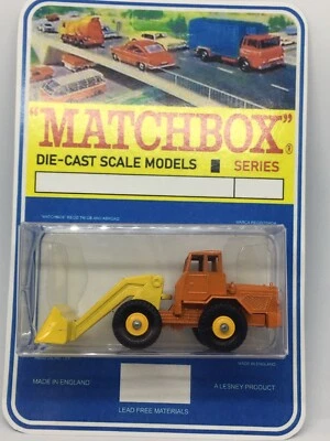 Vintage Lesney Matchbox 69 Custom Rare Hatra Shovel Yellow Orange Blister Pack. - Image 1 of 4