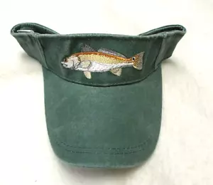 REDFISH Para Visera Deportiva Gordada Pez REDFISH Sombrero de Pesca VERDE Nuevo A4 - Imagen 1 de 5
