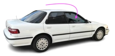 Se adapta a: 1991-1993 Acura Integra 4D sedán pasajero puerta delantera derecha ventana vidrio Foto 1 de 4