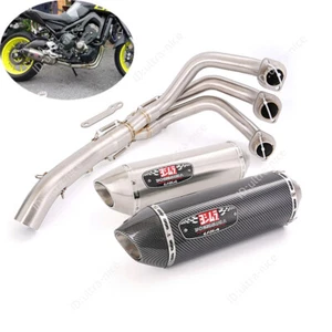 For Yamaha XSR900 MT09 FZ09 FJ09 Full Exhaust System 51mm Muffler Pipe DB Killer - Picture 1 of 13
