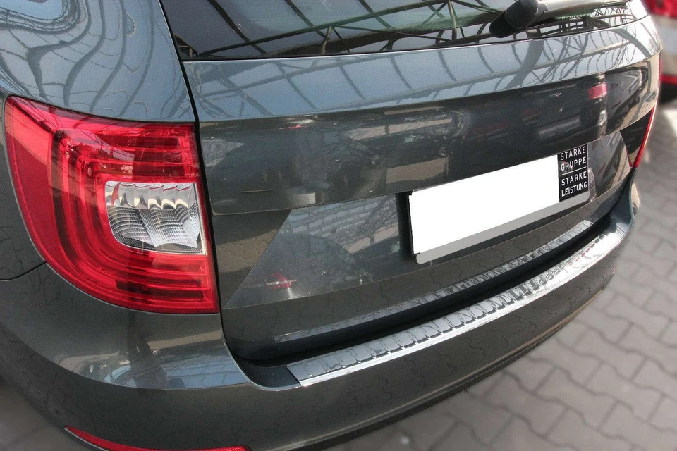 Protector de borde de carga acero inoxidable cromado adecuado para ŠKODA SUPERB II BERLINA, 2010-2015 - Imagen 1 de 4