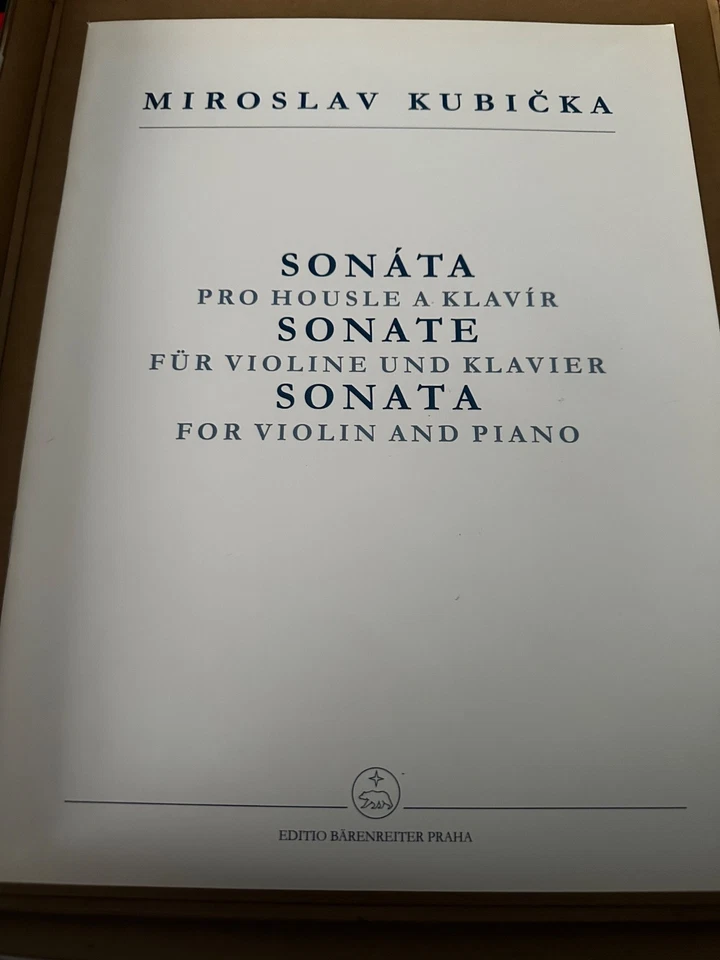 Sonata Violin & Piano  Kubicka - Image 1 of 1