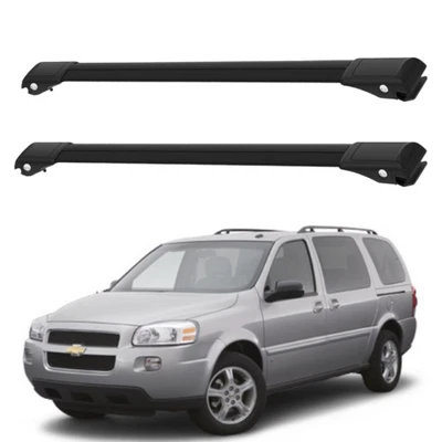 Черный запираемый перевозчик новые поперечные штанги багажник на крышу для Chevrolet Uplander 2005-2009 - Изображение 1 из 4