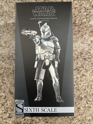 Figura Coleccionable Comandante Clon Wolffe Exclusivo Star Wars Sideshow Escala 1/6 Foto 1 de 4