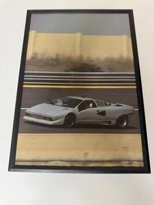 Framed Original Lamborghini Countach II Magazine Picture Poster Man Cave Retro a - Picture 1 of 1