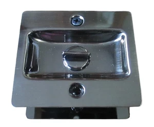 Weiser Satin Finish Rectangular Pocket Door Lock Hardware W1031 9W10310-035 15A - Picture 1 of 12
