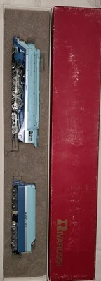 Motor de vapor Rivarossi Santa Fe Blue Goose 4-6-4 Hudson HO era modelo de exhibición Foto 1 de 4