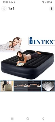 INTEX Luftbett mit Pumpe Gästebett Bett Matratze Luftmatratze selbstaufblasend - Bild 1 von 4