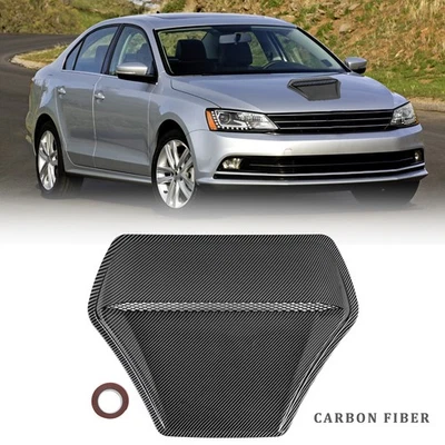 For Volkswagen Jetta Golf Carbon Car Air Flow Intake Scoop Hood Vent Cover Decor Foto 1 de 4