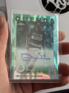2024-25 Topps Chrome UEFA Geovany Quenda RC Rookie Aqua Lava Auto /199 Sporting - Bild 1 von 4