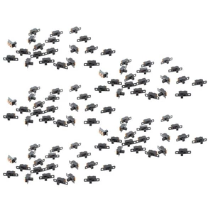100Pcs 5V 0.3 A  Size Black SPDT Slide  for Small DIY  Electronic Projects D9L8 - Bild 1 von 5