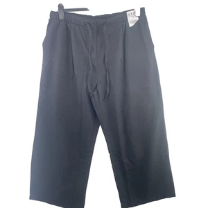 Yours Curve Hose mit Kordelzug weites Bein, Größe UK 20, schwarz, UVP 24,99 £ - Bild 1 von 17