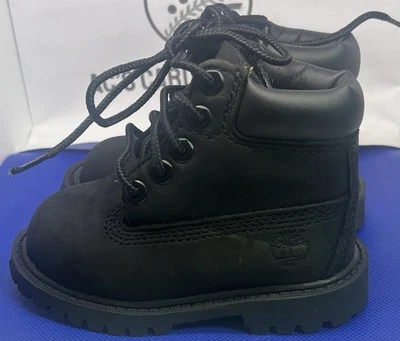 Timberland 6-Inch Premium Toddler Black Waterproof Boots Size 4C - Image 1 of 4