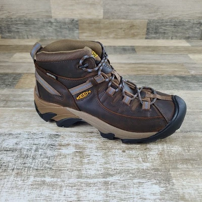Keen Targhee II Damen-Wanderstiefel Größe 10,5 Flint Stone wasserdicht Schnürung mittelhoch - Bild 1 von 4