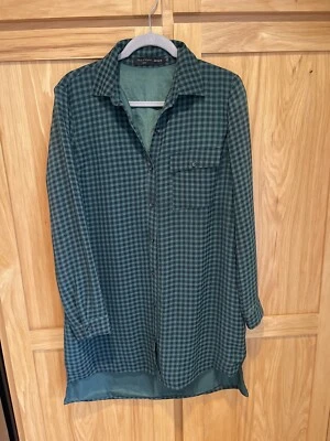 House Of Harlow 1960 Revolve Verde Negro Camisa a Cuadros Vestido Para Mujer’s Pequeño Usado en Excelente Condición Foto 1 de 4
