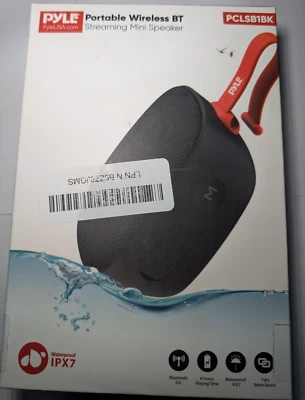 Pyle 便携式无线蓝牙扬声器,IPX7 防水-PCLSB1BK 卓越 N023 — 第 1/4 张图片