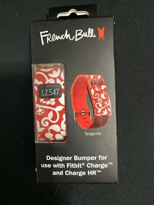 New French Bull Designer Sleeve for Fitbit Charge & Charge HR - Red/White  - Picture 1 of 1