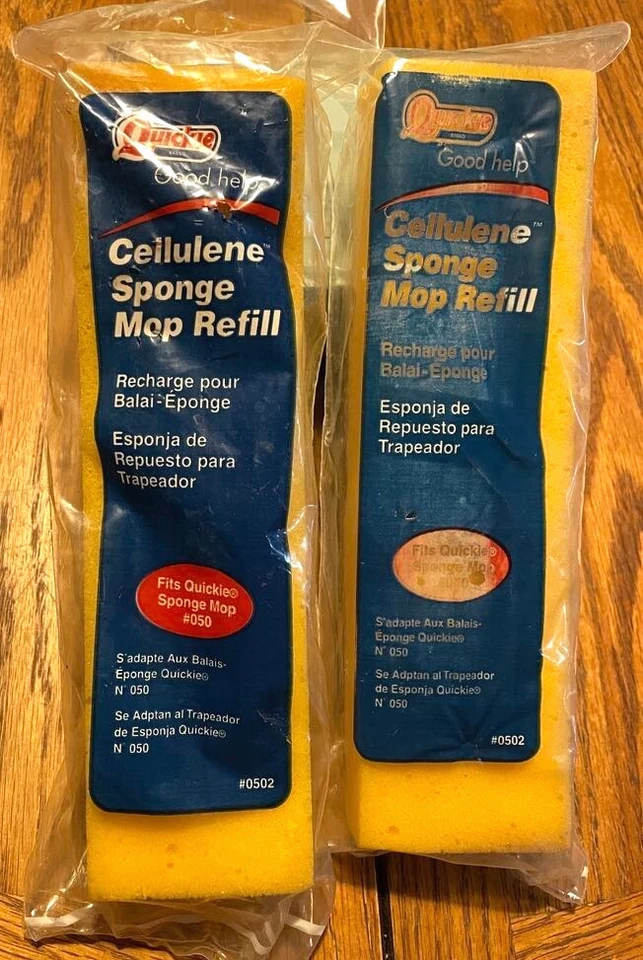 2 Quickie Cellulene Sponge Mop Refill #0502 Fits Mop #050 - NEW - Image 1 of 3