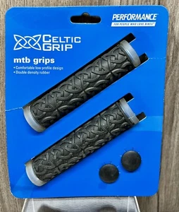 Performance Celtic Pattern Mountain Bike Grips - Black - New - Picture 1 of 2