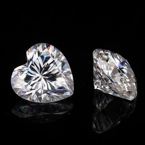 Heart 2pcs lab Grown First Grade Diamond 3 mm D - F Certified Loose CVD - Picture 1 of 9