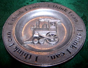Lovely Carson Pennsylvania I Think I Can Little Train Pewter Plate - Picture 1 of 2