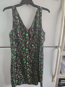 Vestido de árbol de Navidad de la firma Nicole Miller 100 % seda 12 - Imagen 1 de 3