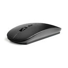 2.4G 4 Buttons Ergonomic Flat Wireless Mouse with USB Nano Receiver(Black)