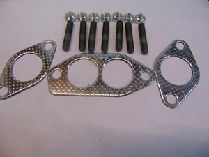 Ford Cross-Flow Escort Cortina Capri Morgan TVR Exhaust stud & nut & gasket Set. - Picture 1 of 3