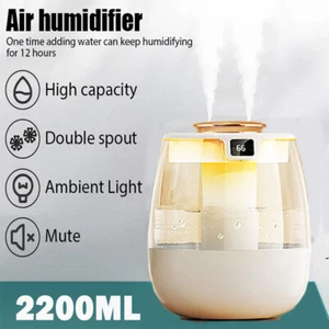Large Ultrasonic Humidifiers For Bedroom Room Office Cool Mist Air Humidifier - Picture 1 of 12