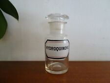 Flacon d'apothicaire / pharmacie verre émaillé ancien - Hydroquinone