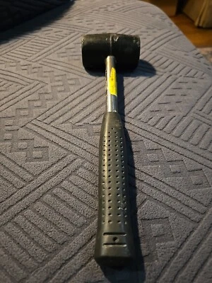 RUBBER MALLET 8OZ HAMMER Steel Shaft Rubber Handle Sterling ST-034 - Image 1 of 4