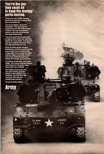 ANNUNCIO STAMPA CARRI ARMATI MECCANICI ESERCITO AMERICANO 1966 VINTAGE - Foto 1 di 1