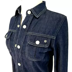 ALEXA CHUNG Ag Jeans Women's S THE LORETTA EXACT ENEMY Blue Denim Romper VEUC! * - Picture 1 of 11