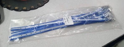 Collar plano de nailon para perro 3/8" x 12" azul/blanco - bolsa de 6 Foto 1 de 3