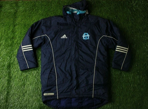 OLYMPIQUE MARSEILLE 1999/2000 FOOTBALL WARM COAT JACKET TRAINING ADIDAS ORIGINAL Cover