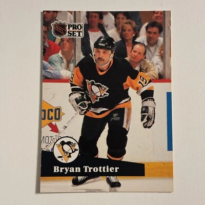 1991-92 Pro Set - #192 Bryan Trottier - PENGUINS - BUY 2 GET 2 FREE - Image 1 of 2