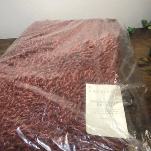 Casaluna Mélange Looped Bath Rug in Clay 100% Cotton 21” x 34” - Picture 1 of 8