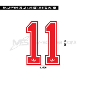 #11 Manchester United Cup Winners Cup 1991 Final Print (Flock Velvet Material) - Picture 1 of 5