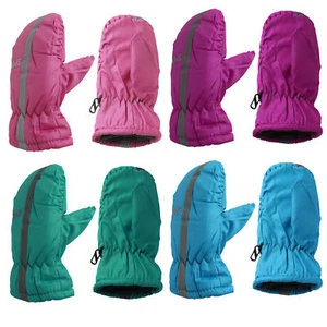 Heat Trends Kids Safety Reflector Thinsulate Waterproof Winter Snow Ski Mittens - Picture 1 of 6