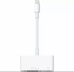 APPLE LIGHTNING TO VGA ADAPTER A1439 WHITE MD825AM/A Tested Working - Picture 1 of 2