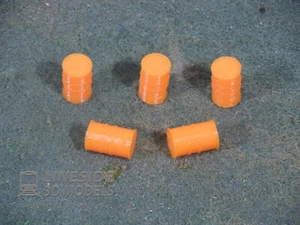 5 x 1:48 Scale O Gauge 200L Oil Barrels (LS3008) 3D Printed Model ORANGE - Picture 1 of 4